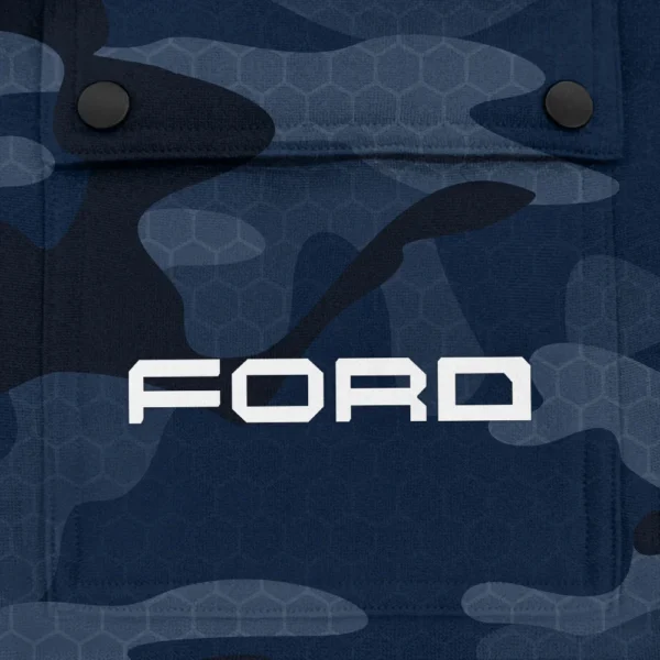 Ford Exclusive Logo Fashion Hoodie Half Zip BLC11625A1FRD2 - Navy - Image 3