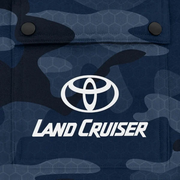Land Cruiser Exclusive Logo Fashion Hoodie Half Zip BLC11625A1LCR - Navy - Image 3