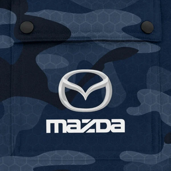 Mazda Exclusive Logo Fashion Hoodie Half Zip BLC11625A1MZD - Navy - Image 3
