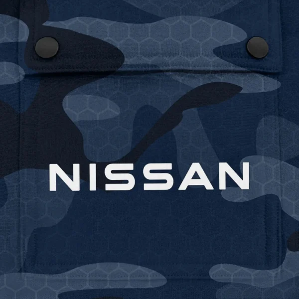 Nissan Exclusive Logo Fashion Hoodie Half Zip BLC11625A1NIS - Navy - Image 3