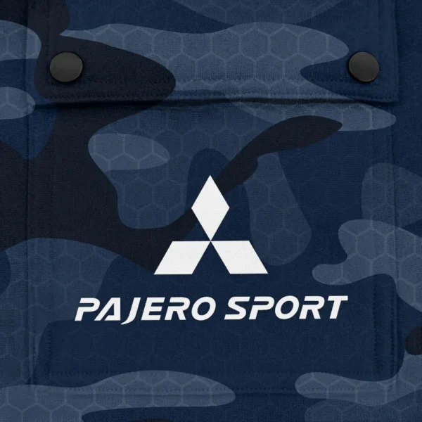 Pajero Sport Exclusive Logo Fashion Hoodie Half Zip BLC11625A1PJS - Navy - Image 3