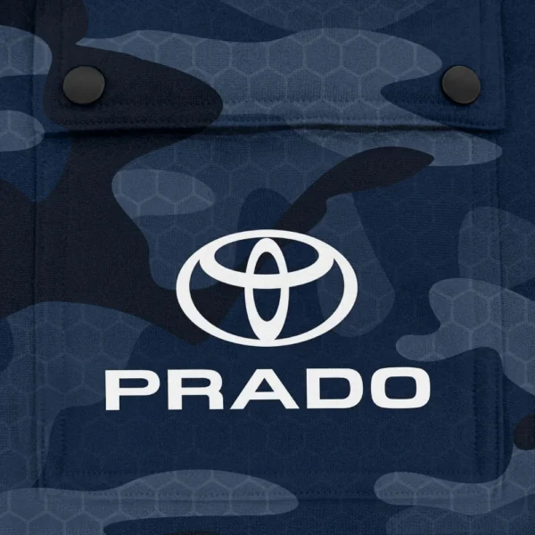 Prado Exclusive Logo Fashion Hoodie Half Zip BLC11625A1PRD - Navy - Image 3