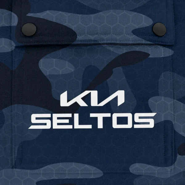 Seltos Exclusive Logo Fashion Hoodie Half Zip BLC11625A1STS - Navy - Image 3