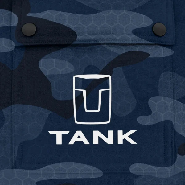 Tank Exclusive Logo Fashion Hoodie Half Zip BLC11625A1TANK - Navy - Image 3