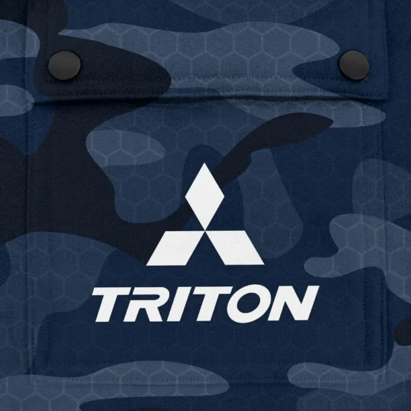 Triton Exclusive Logo Fashion Hoodie Half Zip BLC11625A1TRT - Navy - Image 3