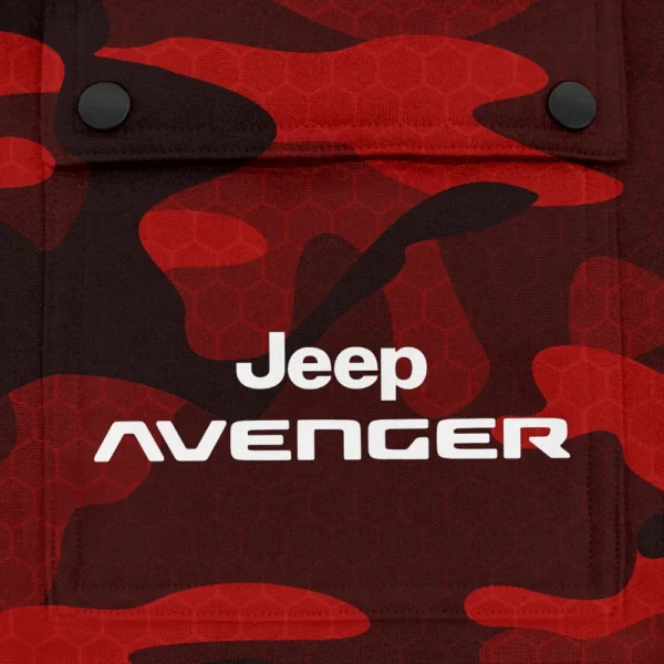 Avenger Exclusive Logo Fashion Hoodie Half Zip BLC11625A1AVG - Red - Image 3