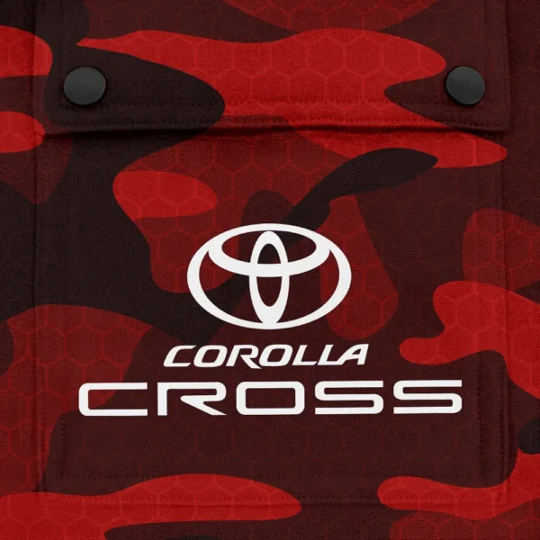 Corolla Cross Exclusive Logo Fashion Hoodie Half Zip BLC11625A1CCR - Red - Image 3
