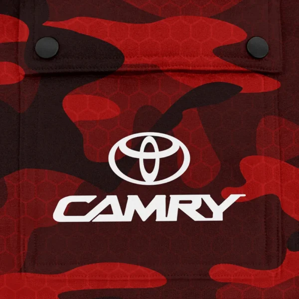Camry Exclusive Logo Fashion Hoodie Half Zip BLC11625A1CMR - Red - Image 3