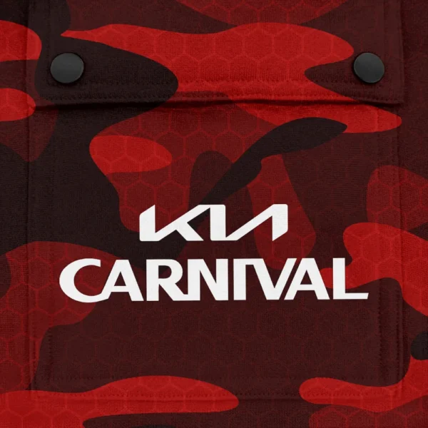 Carnival Exclusive Logo Fashion Hoodie Half Zip BLC11625A1CNV - Red - Image 3