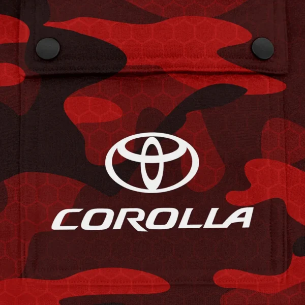 Corolla Exclusive Logo Fashion Hoodie Half Zip BLC11625A1CRL - Red - Image 3