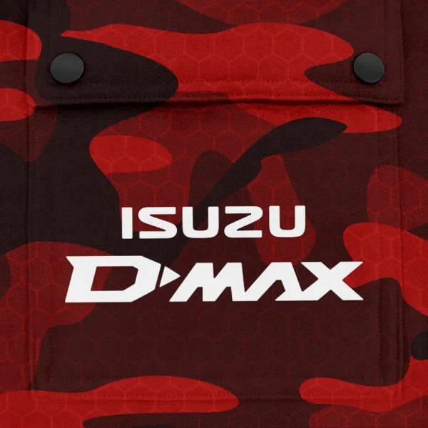 D-MAX Exclusive Logo Fashion Hoodie Half Zip BLC11625A1DMAX - Red - Image 3