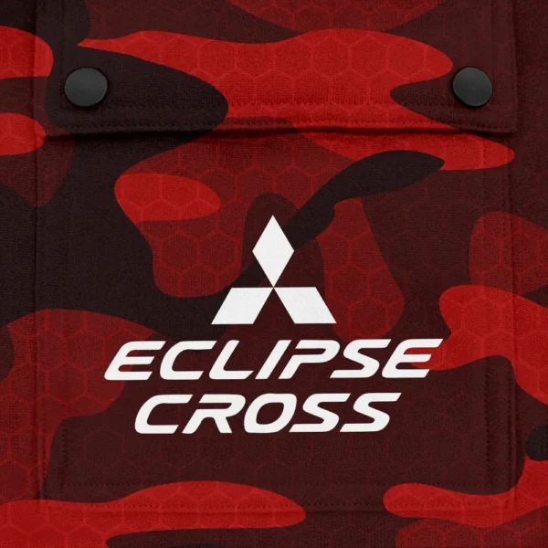 Eclipse Cross Exclusive Logo Fashion Hoodie Half Zip BLC11625A1ECC - Red - Image 3