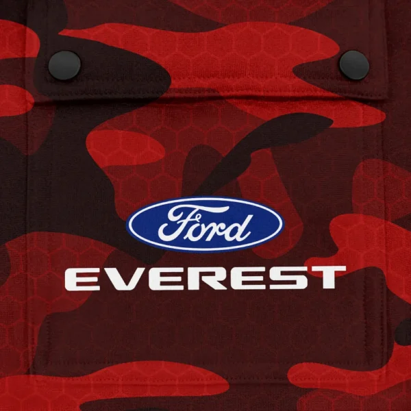Everest Exclusive Logo Fashion Hoodie Half Zip BLC11625A1EVT - Red - Image 3