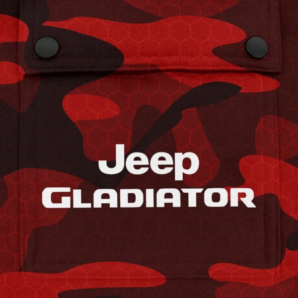 Gladiator Exclusive Logo Fashion Hoodie Half Zip BLC11625A1GDT - Red - Image 3
