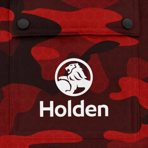Holden Exclusive Logo Fashion Hoodie Half Zip BLC11625A1HLD - Red - Image 3
