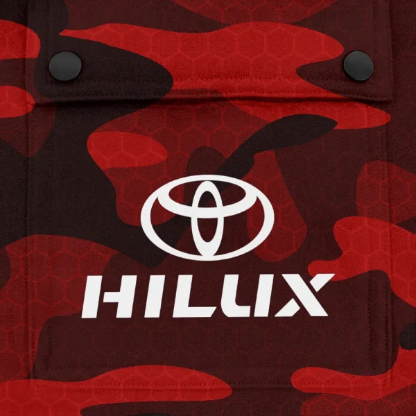 Hilux Exclusive Logo Fashion Hoodie Half Zip BLC11625A1HLX - Red - Image 3