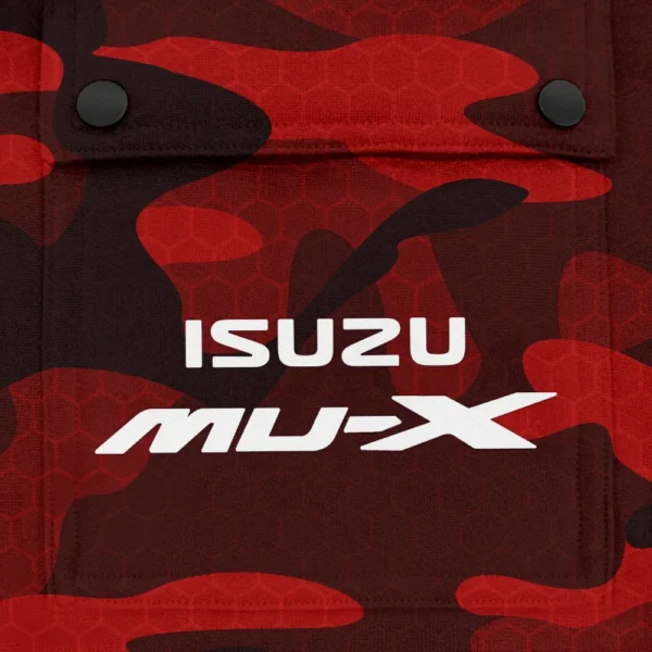 MU-X Exclusive Logo Fashion Hoodie Half Zip BLC11625A1MUX - Red - Image 3