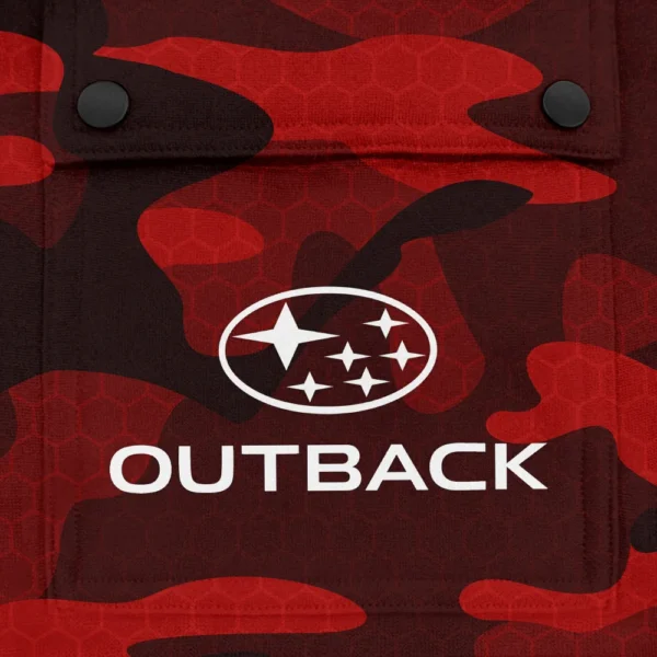 Outback Exclusive Logo Fashion Hoodie Half Zip BLC11625A1OTB - Red - Image 3