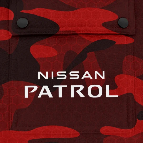 Patrol Exclusive Logo Fashion Hoodie Half Zip BLC11625A1PTL - Red - Image 3