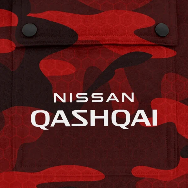 Qashqai Exclusive Logo Fashion Hoodie Half Zip BLC11625A1QQI - Red - Image 3