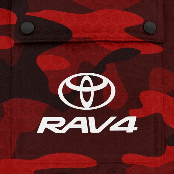 RAV4 Exclusive Logo Fashion Hoodie Half Zip BLC11625A1RAV4 - Red - Image 3