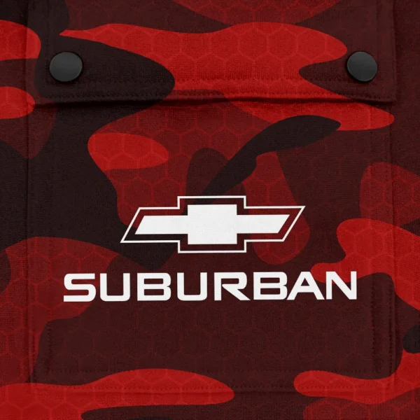 Suburban Exclusive Logo Fashion Hoodie Half Zip BLC11625A1SBB - Red - Image 3