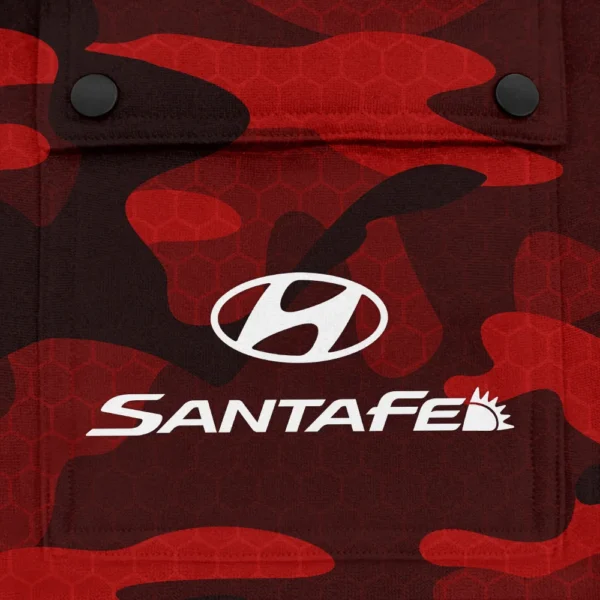 Santa Fe Exclusive Logo Fashion Hoodie Half Zip BLC11625A1SFE - Red - Image 3