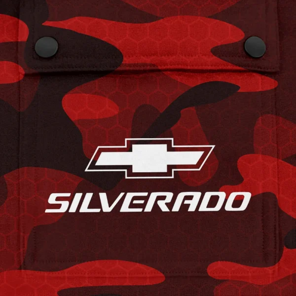 Silverado Exclusive Logo Fashion Hoodie Half Zip BLC11625A1SIL - Red - Image 3