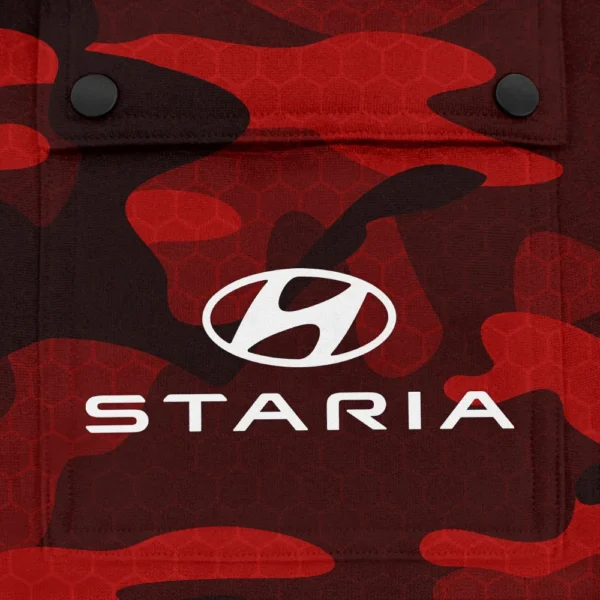 Staria Exclusive Logo Fashion Hoodie Half Zip BLC11625A1SRA - Red - Image 3