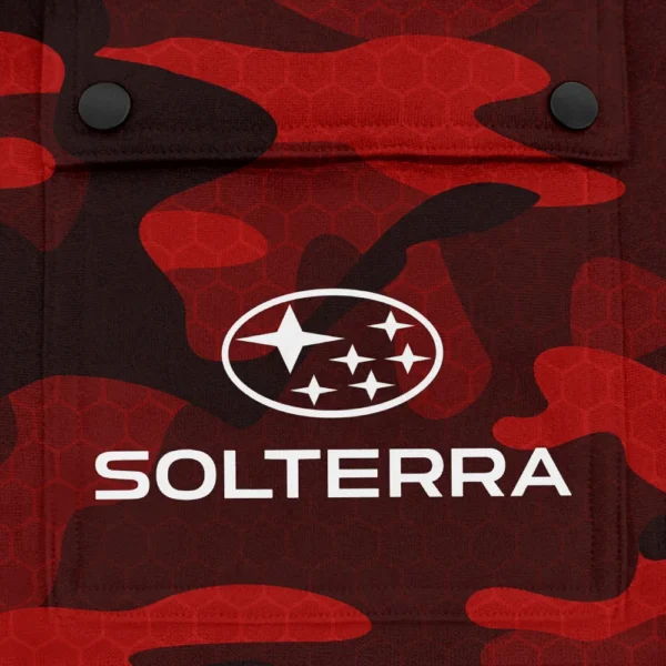 Solterra Exclusive Logo Fashion Hoodie Half Zip BLC11625A1STR - Red - Image 3