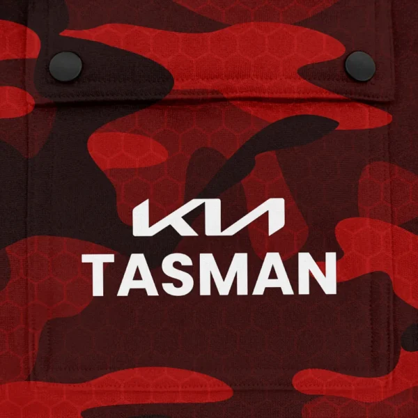 Tasman Exclusive Logo Fashion Hoodie Half Zip BLC11625A1TAS - Red - Image 3