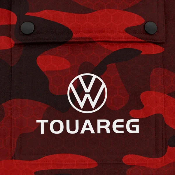 Touareg Exclusive Logo Fashion Hoodie Half Zip BLC11625A1TRG - Red - Image 3