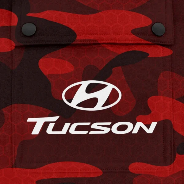 Tucson Exclusive Logo Fashion Hoodie Half Zip BLC11625A1TSN - Red - Image 3