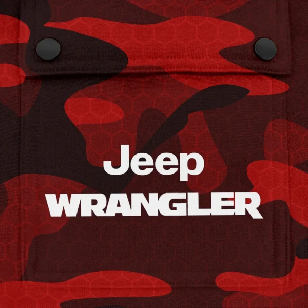 Wrangler Exclusive Logo Fashion Hoodie Half Zip BLC11625A1WRL - Red - Image 3