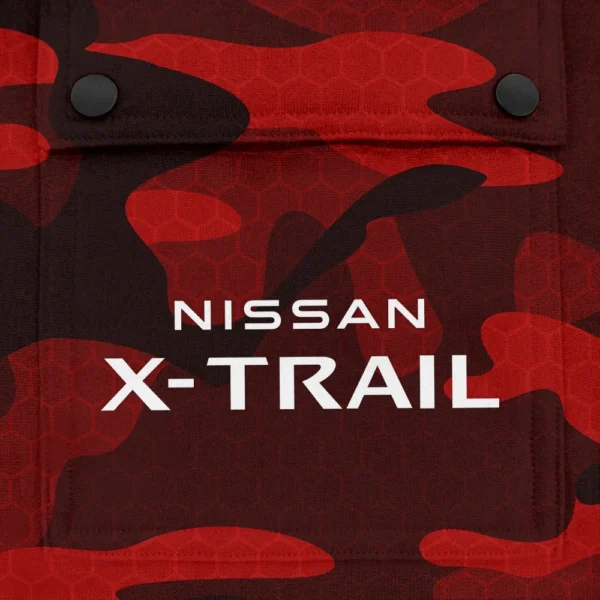 X-Trail Exclusive Logo Fashion Hoodie Half Zip BLC11625A1XTL - Red - Image 3