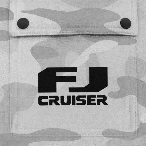 FJ Cruiser Exclusive Logo Fashion Hoodie Half Zip BLC11625A1FJC - White - Image 3