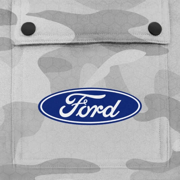Ford Exclusive Logo Fashion Hoodie Half Zip BLC11625A1FRD1 - White - Image 3