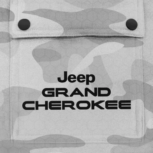 Grand Cherokee Exclusive Logo Fashion Hoodie Half Zip BLC11625A1GCK - White - Image 3