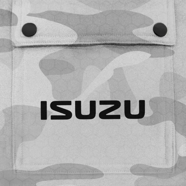 Isuzu Exclusive Logo Fashion Hoodie Half Zip BLC11625A1ISZ - White - Image 3
