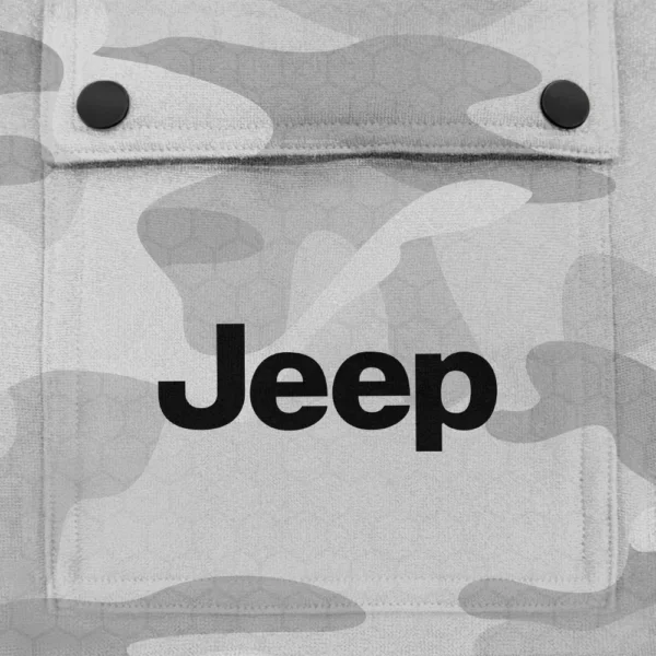 Jeep Exclusive Logo Fashion Hoodie Half Zip BLC11625A1JEEP - White - Image 3