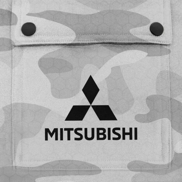 Mitsubishi Exclusive Logo Fashion Hoodie Half Zip BLC11625A1MIS - White - Image 3