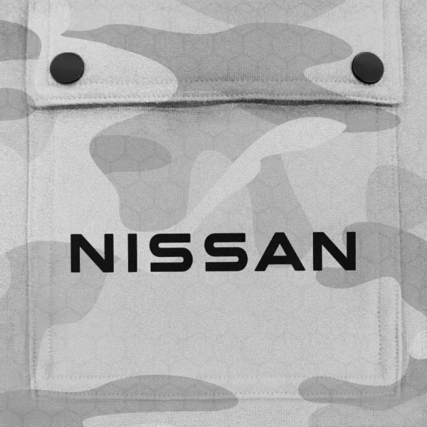 Nissan Exclusive Logo Fashion Hoodie Half Zip BLC11625A1NIS - White - Image 3