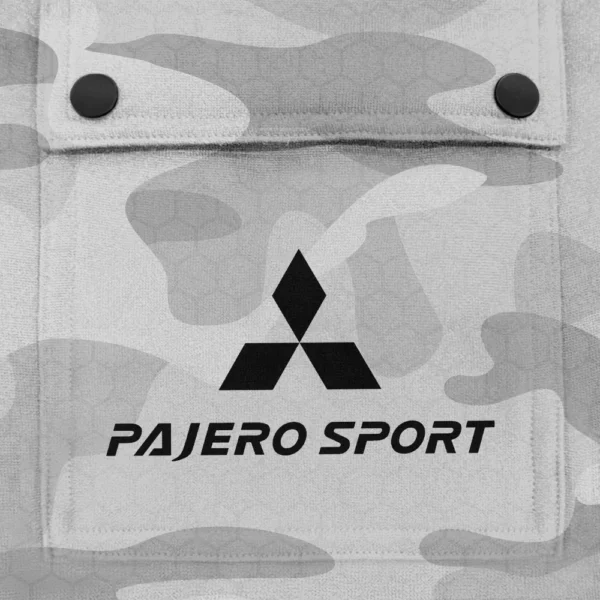 Pajero Sport Exclusive Logo Fashion Hoodie Half Zip BLC11625A1PJS - White - Image 3