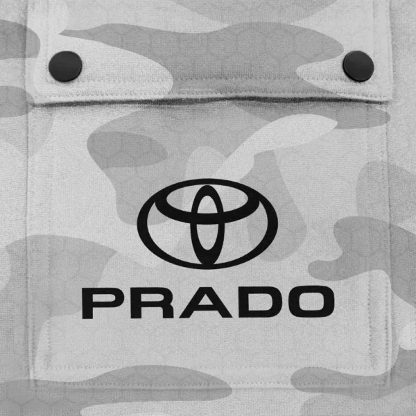 Prado Exclusive Logo Fashion Hoodie Half Zip BLC11625A1PRD - White - Image 3