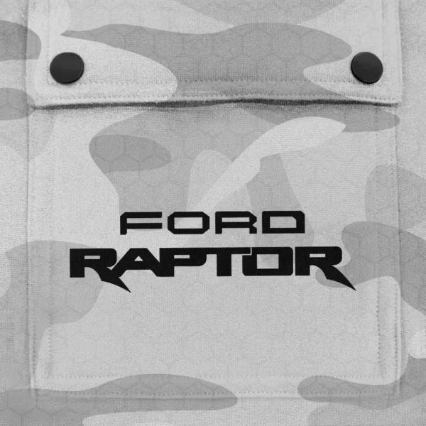 Raptor Exclusive Logo Fashion Hoodie Half Zip BLC11625A1RPT - White - Image 3