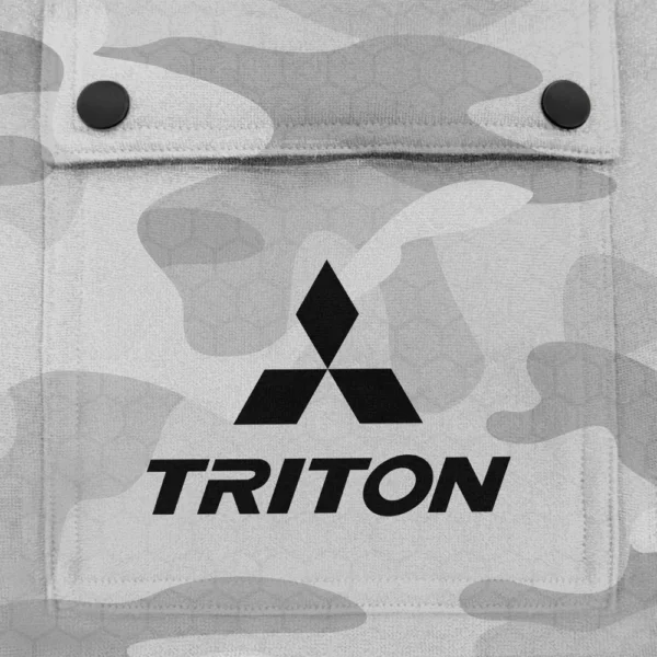 Triton Exclusive Logo Fashion Hoodie Half Zip BLC11625A1TRT - White - Image 3