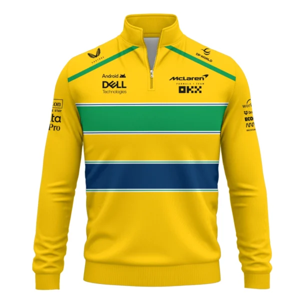Ayrton Senna The Racing Legend McLaren F1 Exclusive Quarter-Zip Sweatshirt BLF13625A1QZS - Image 2
