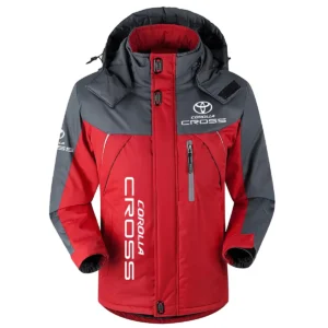 Corolla Cross Exclusive Logo Outdoor Plush Charging Suit Waterproof Windproof Jacket Detachable Hood BLC21525A1CCR - Red