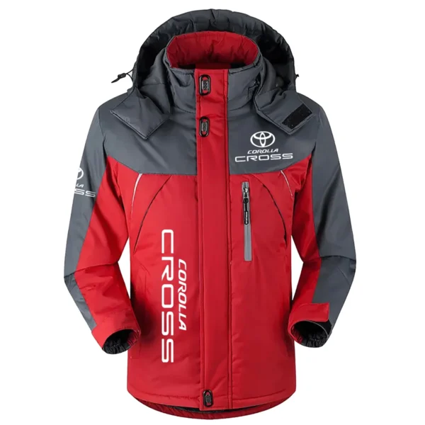 Corolla Cross Exclusive Logo Outdoor Plush Charging Suit Waterproof Windproof Jacket Detachable Hood BLC21525A1CCR - Red