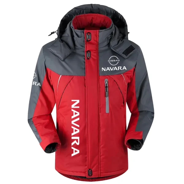 Navara Exclusive Logo Outdoor Plush Charging Suit Waterproof Windproof Jacket Detachable Hood BLC21525A1NVR - Red